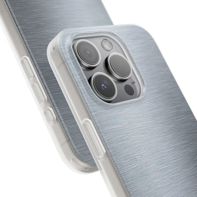 Silver Lite Phone Case for iPhone - Satin Chrome Grain