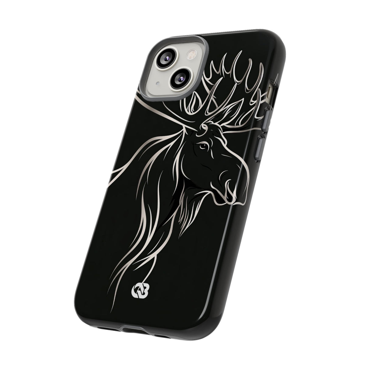 Nordic Moose Contour · Tough Phone Case for iPhone · Black