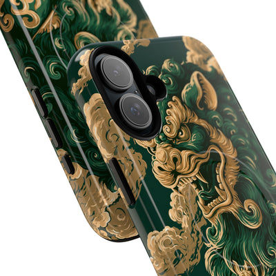 Imperial Guardian Lion · Tough 2.0 Magnetic Phone Case for iPhone · Green