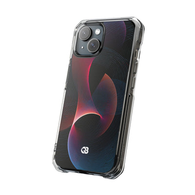 Black Impact MagSafe Phone Case for iPhone - Cobalt Crimson Flux