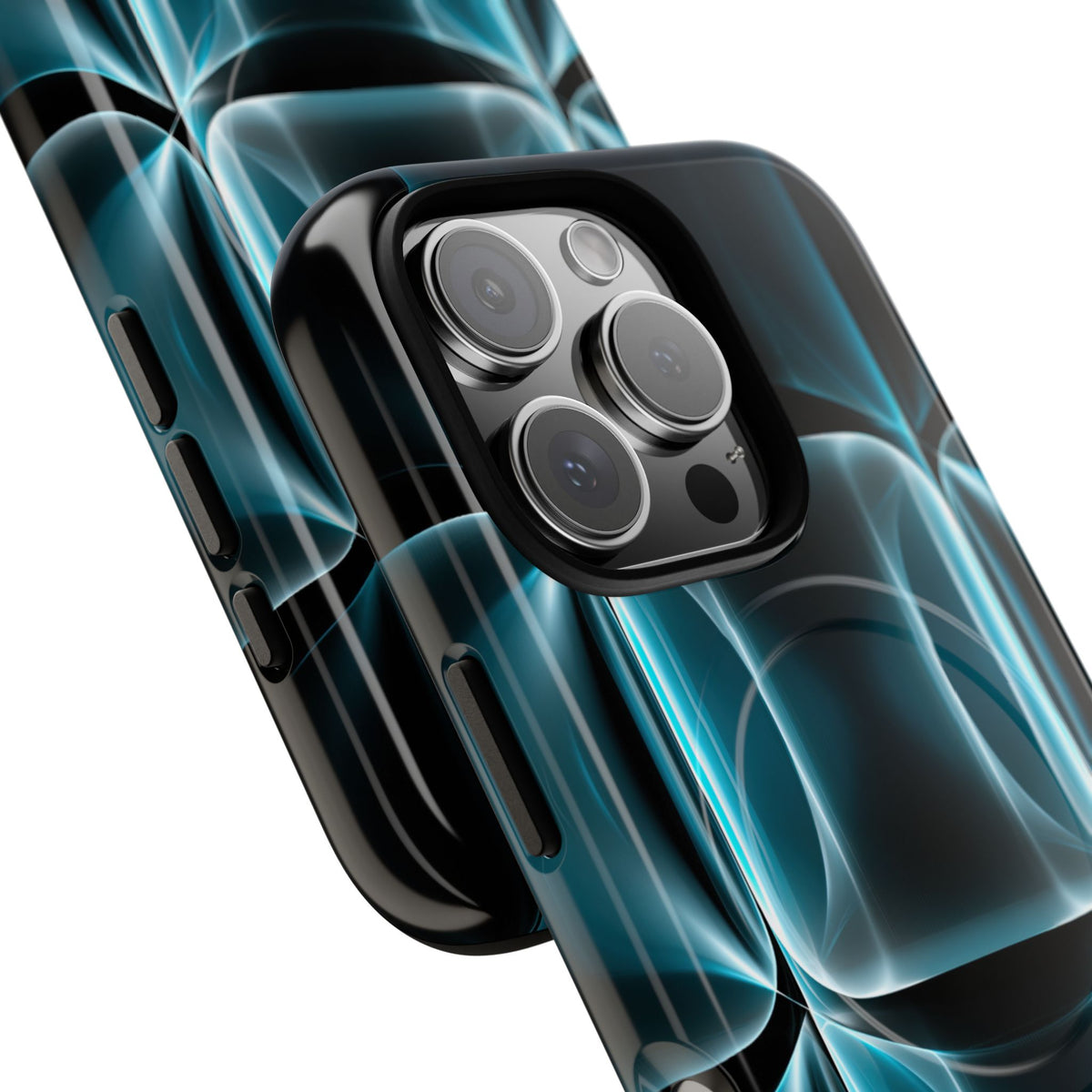 Translucent Cyber Grid · Tough 2.0 Magnetic Phone Case for iPhone · Teal