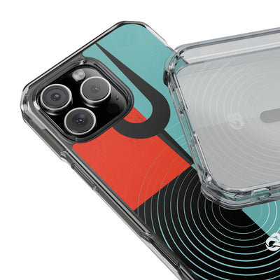 Teal Impact MagSafe Phone Case for iPhone - Sonic Static Split