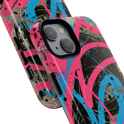 Cyber Splatter Flow · Tough 2.0 Magnetic Phone Case for iPhone · Pink