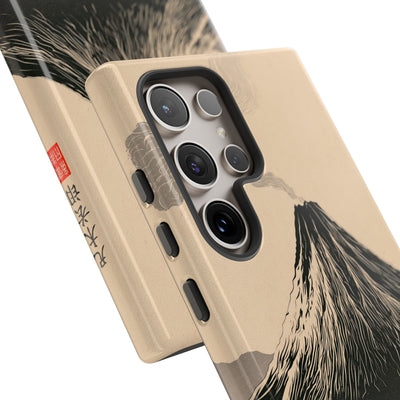 Beige Tough Phone Case for Samsung - Obsidian Ink Summit