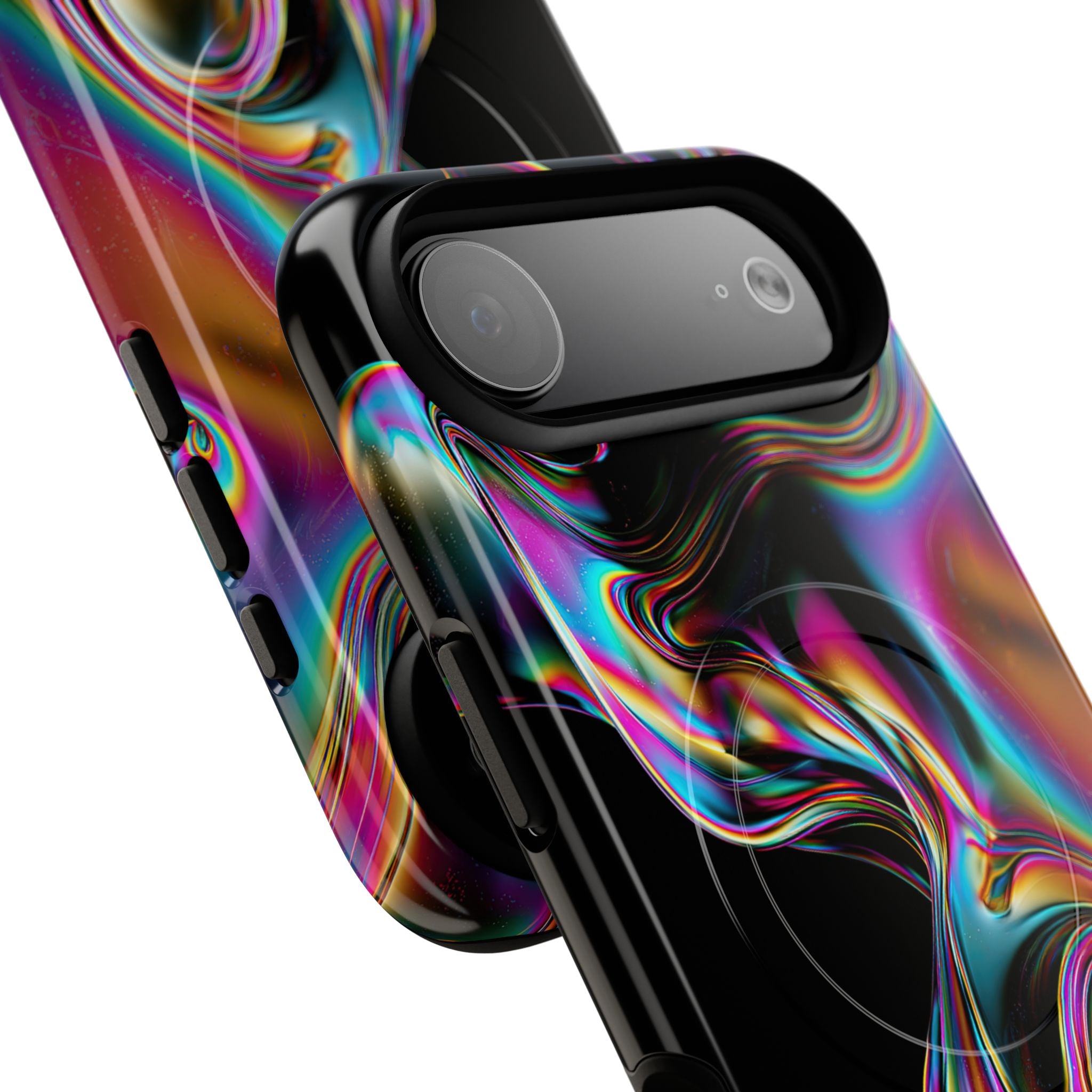 Purple Tough 2.0 Magsafe Phone Case for iPhone - Liquid Neon Chrome