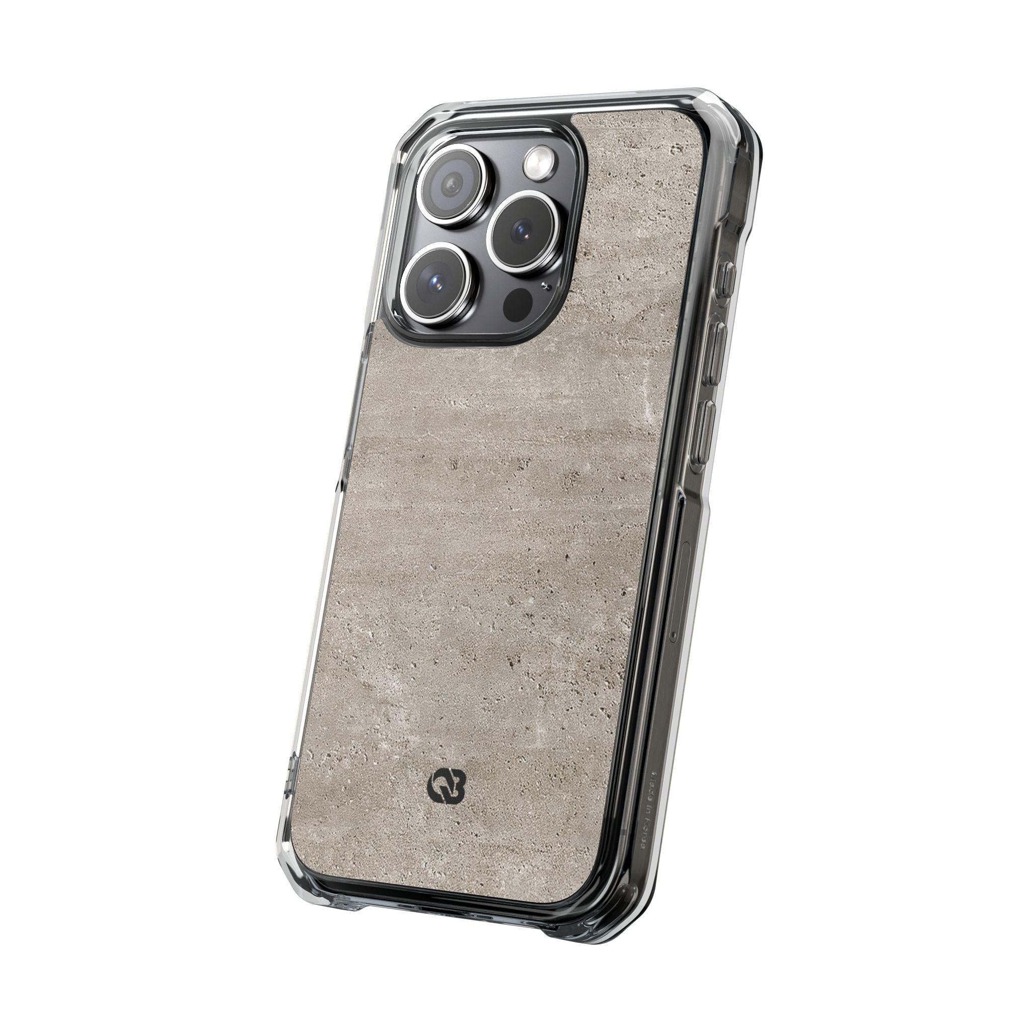 Grey Impact MagSafe Phone Case for iPhone - Brutalist Stone Grit