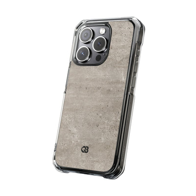 Grey Impact MagSafe Phone Case for iPhone - Brutalist Stone Grit