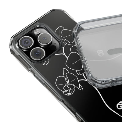 Black Impact MagSafe Phone Case for iPhone - Noir Alabaster Orchid