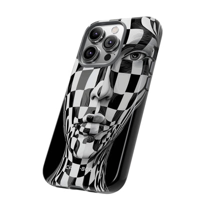 Checkered Face iPhone 14 Pro Case - Tough
