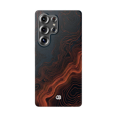 Black Lite Phone Case for Samsung - Volcanic Basalt Map
