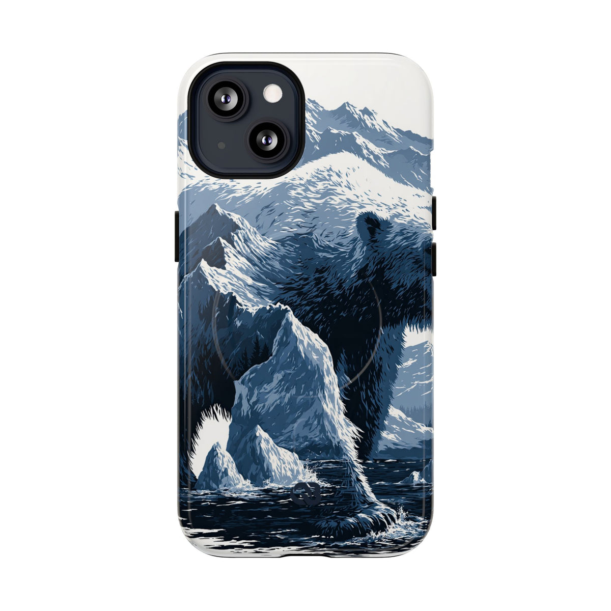 Fjord Summit Bear · Tough 2.0 Magnetic Phone Case for iPhone · Blue