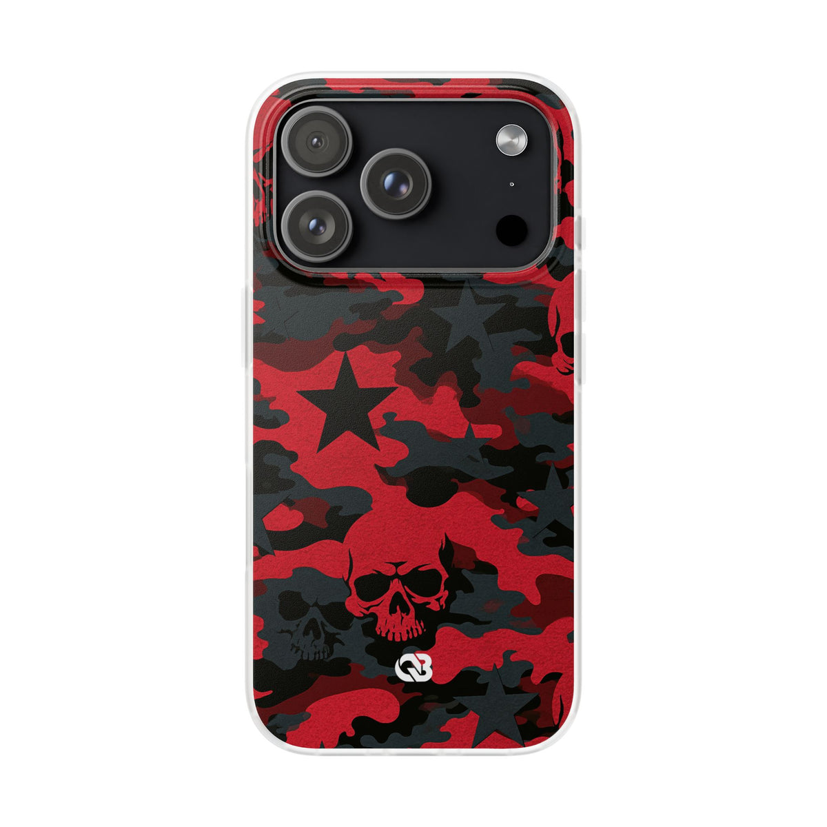 Crimson Skull Camo · Lite Phone Case for iPhone ·  Red