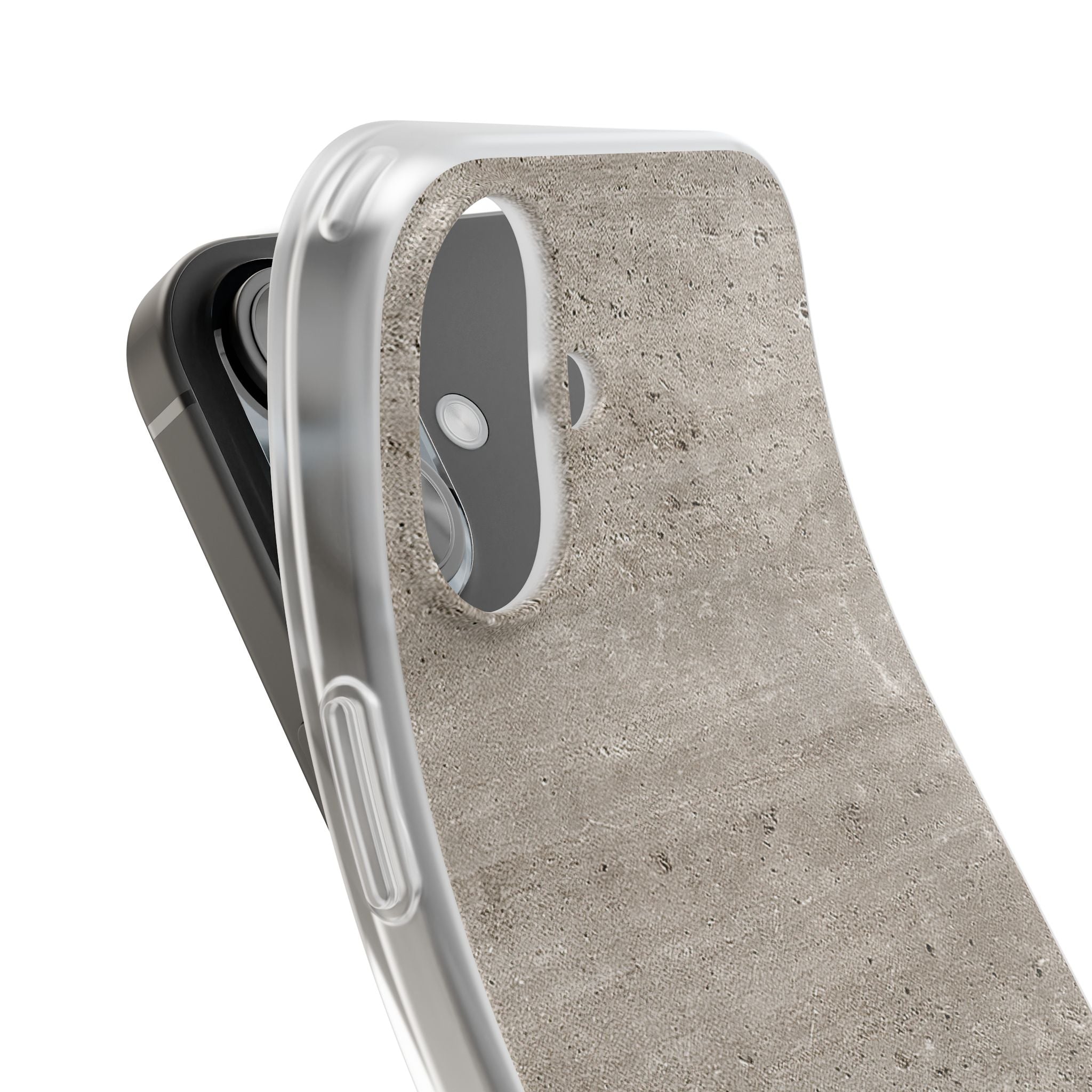 Grey Lite Phone Case for iPhone - Brutalist Stone Grit