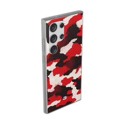 Crimson Halftone Camo · Lite Phone Case for Samsung · Red