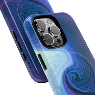 Azure Fluid Swirl · Tough 2.0 Magnetic Phone Case for iPhone · Blue