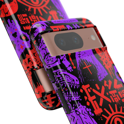Underground Cyber Glyphs · Tough Phone Case for Pixel ·  Black
