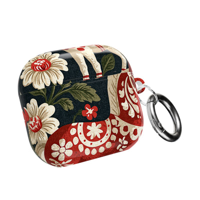 Nordic Dala Meadow · Hard Case for AirPods & AirPods Pro · Red