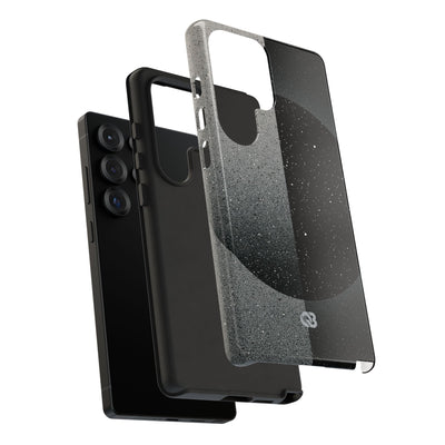 Black Tough Phone Case for Samsung - Lunar Static Orbit