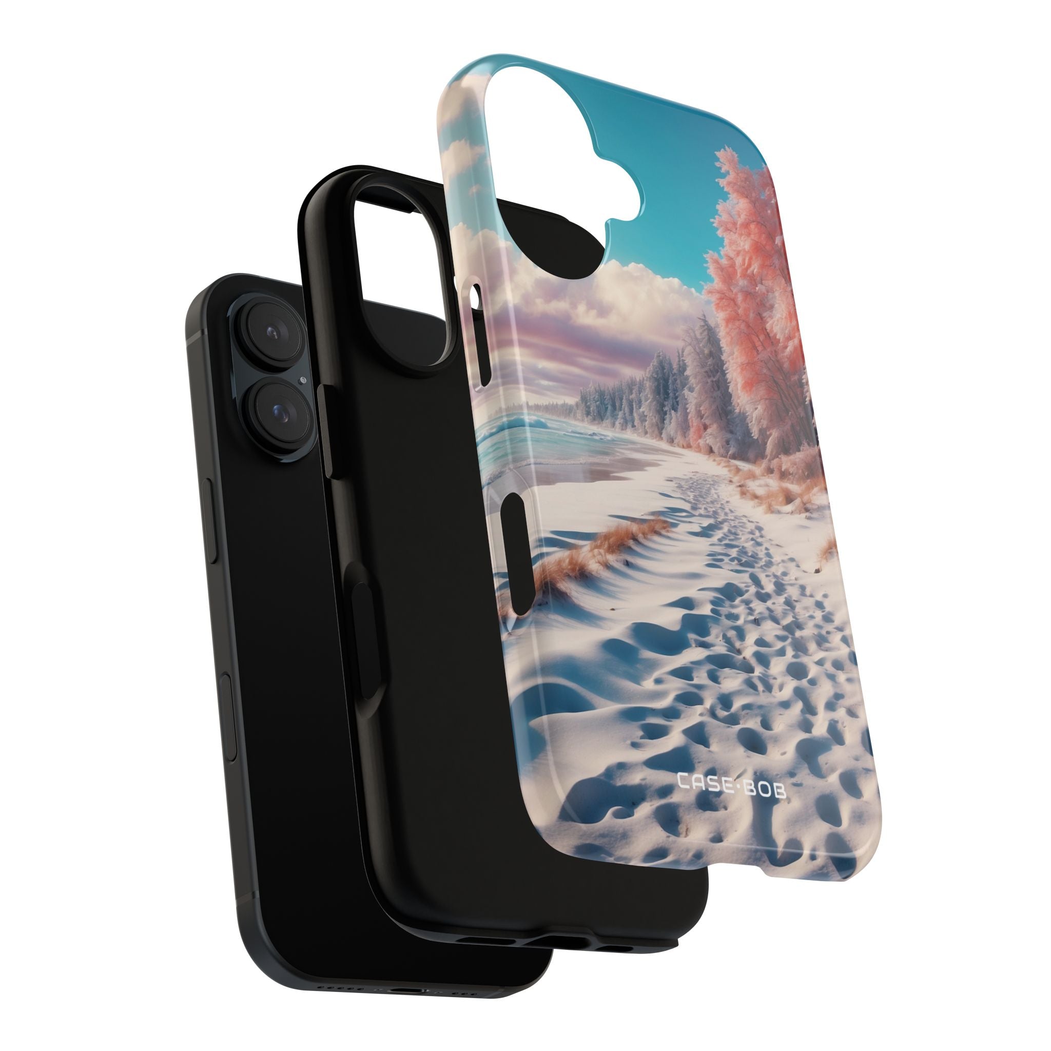 Snowy Footprints iPhone 16 Case - Tough