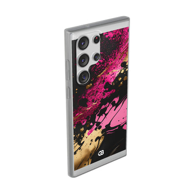 Magenta Liquid Gold · Soft Hoesje voor Samsung