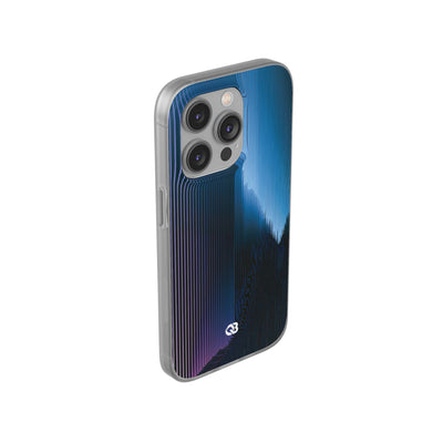 Blue Lite Phone Case for iPhone - Indigo Distortion Wave