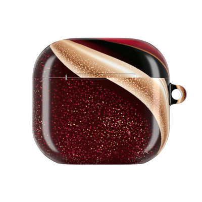 Gilded Crimson Flow · Hard Case for AirPods & AirPods Pro · Red