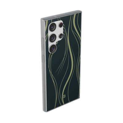 Green Lite Phone Case for Samsung - Obsidian Sage Flow