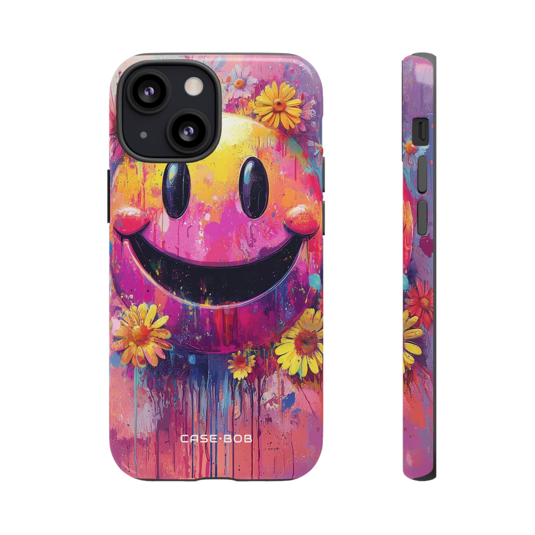 Smiley Bloom iPhone 13 Mini Case - Tough