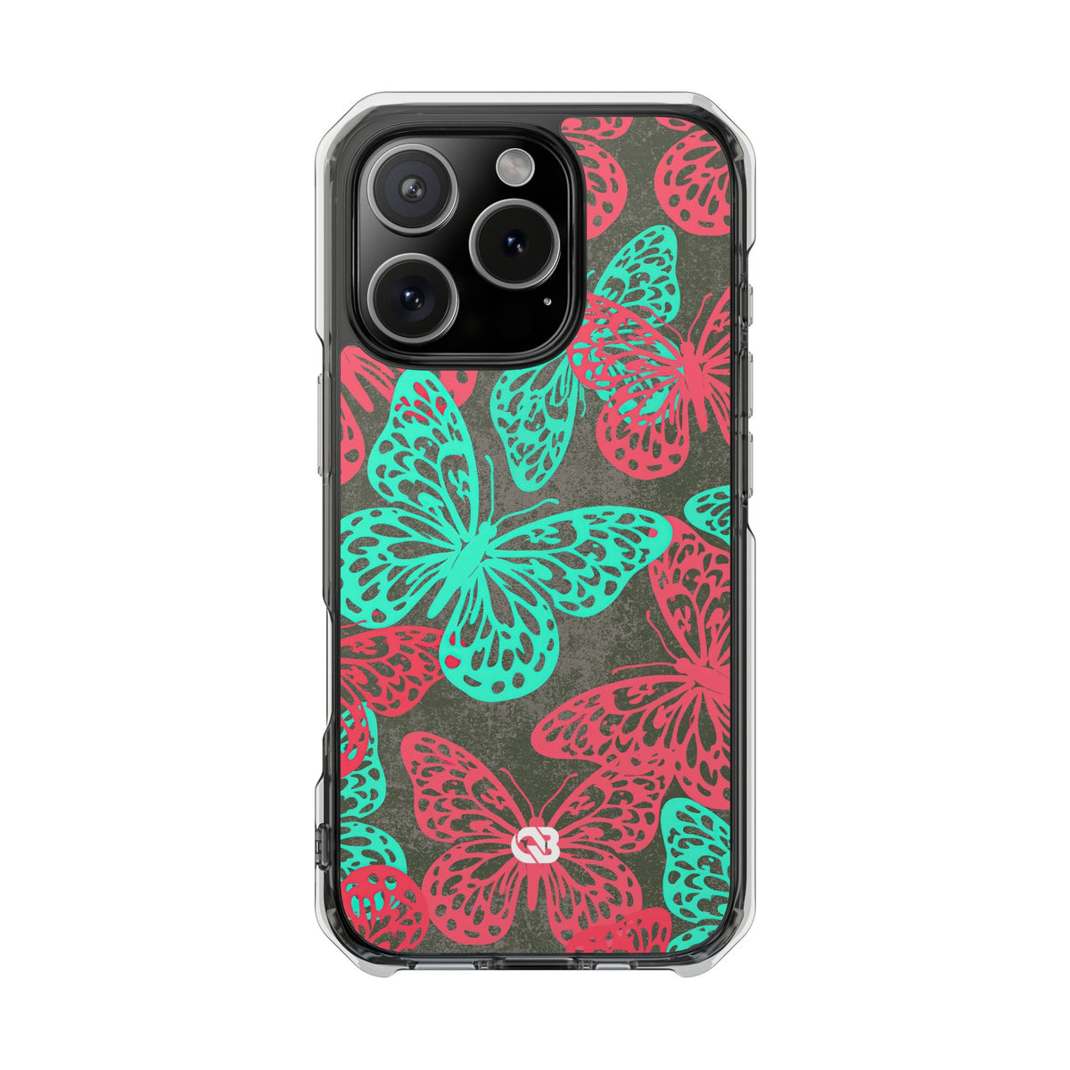 Electric Papillon · Clear Impact Magnetic Phone Case for iPhone · Pink
