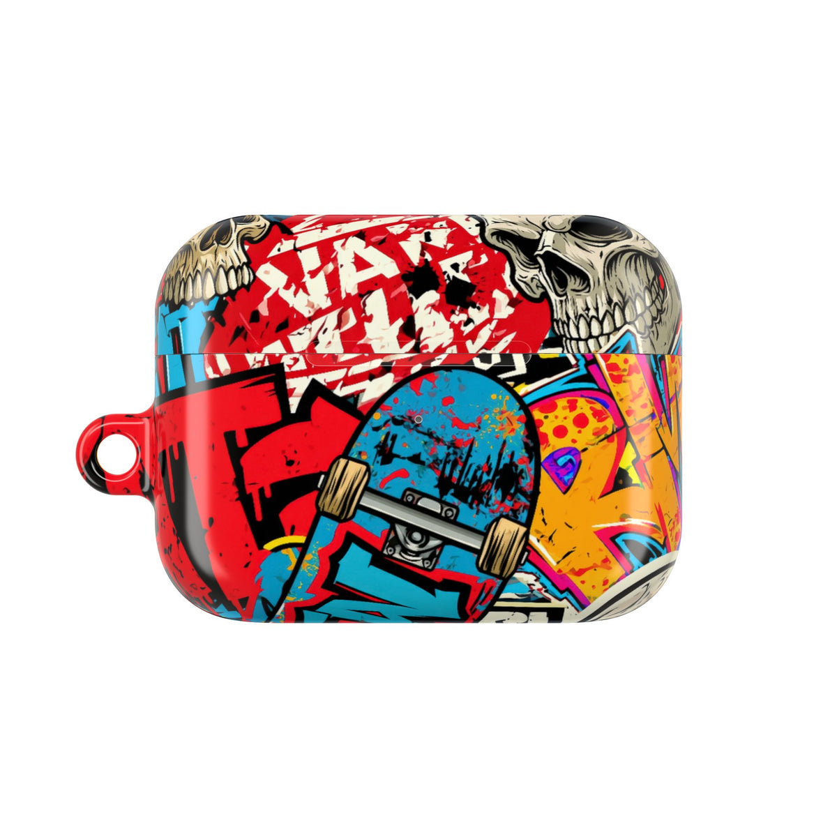 Skate Skull Riot · Hard Case for AirPods & AirPods Pro · Red