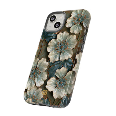 Gilded Blossom Reverie · Tough Phone Case for iPhone · Teal