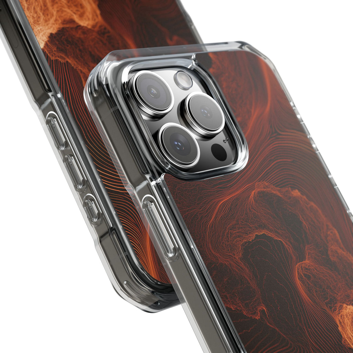 Amber Filament · Clear Impact Magnetic Phone Case for iPhone · Orange