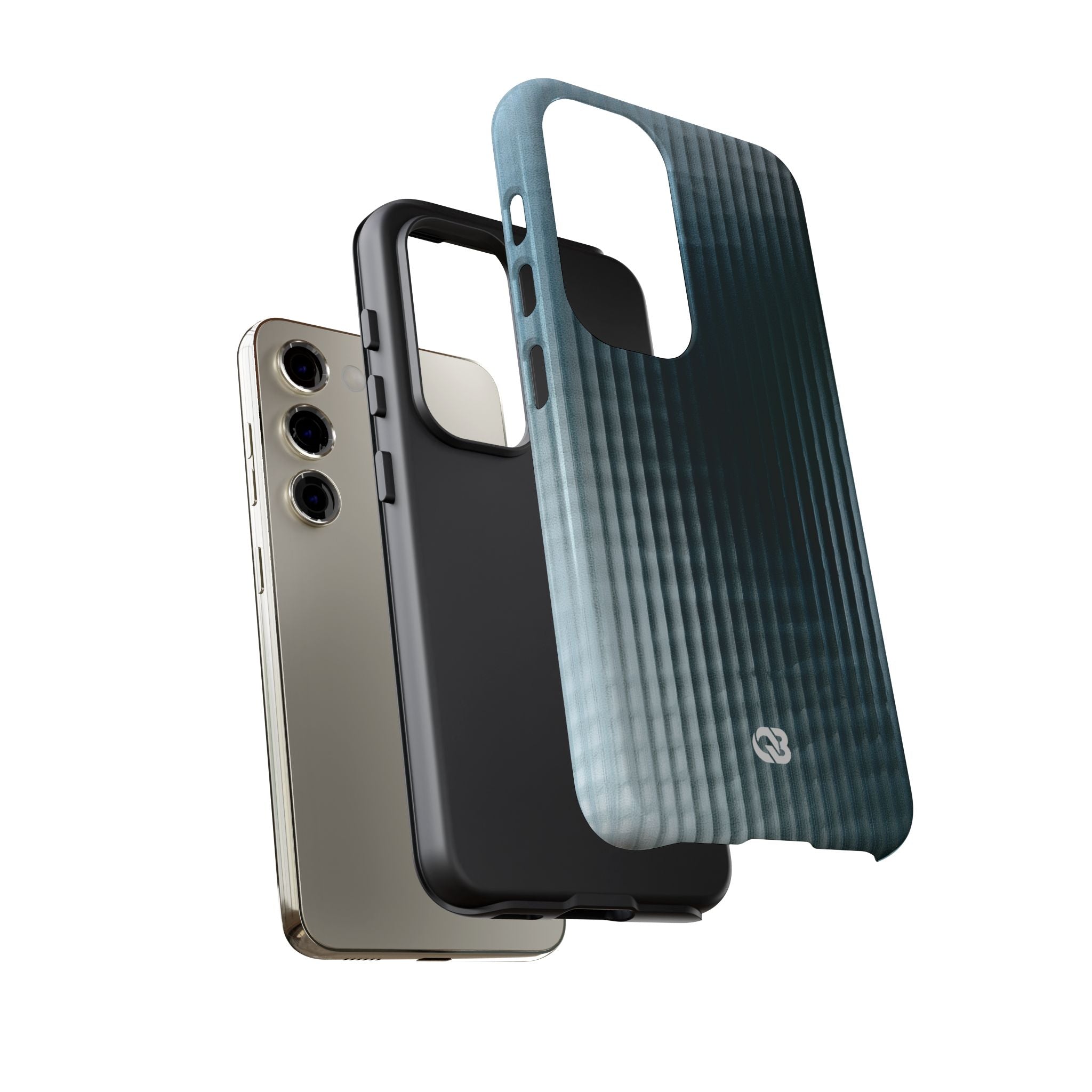 Blue Tough Phone Case for Samsung - Glacial Reeded Glass