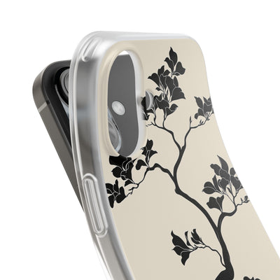 Beige Lite Phone Case for iPhone - Obsidian Bonsai Silhouette