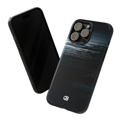 Black Tough Phone Case for iPhone - Frozen Signal Glitch