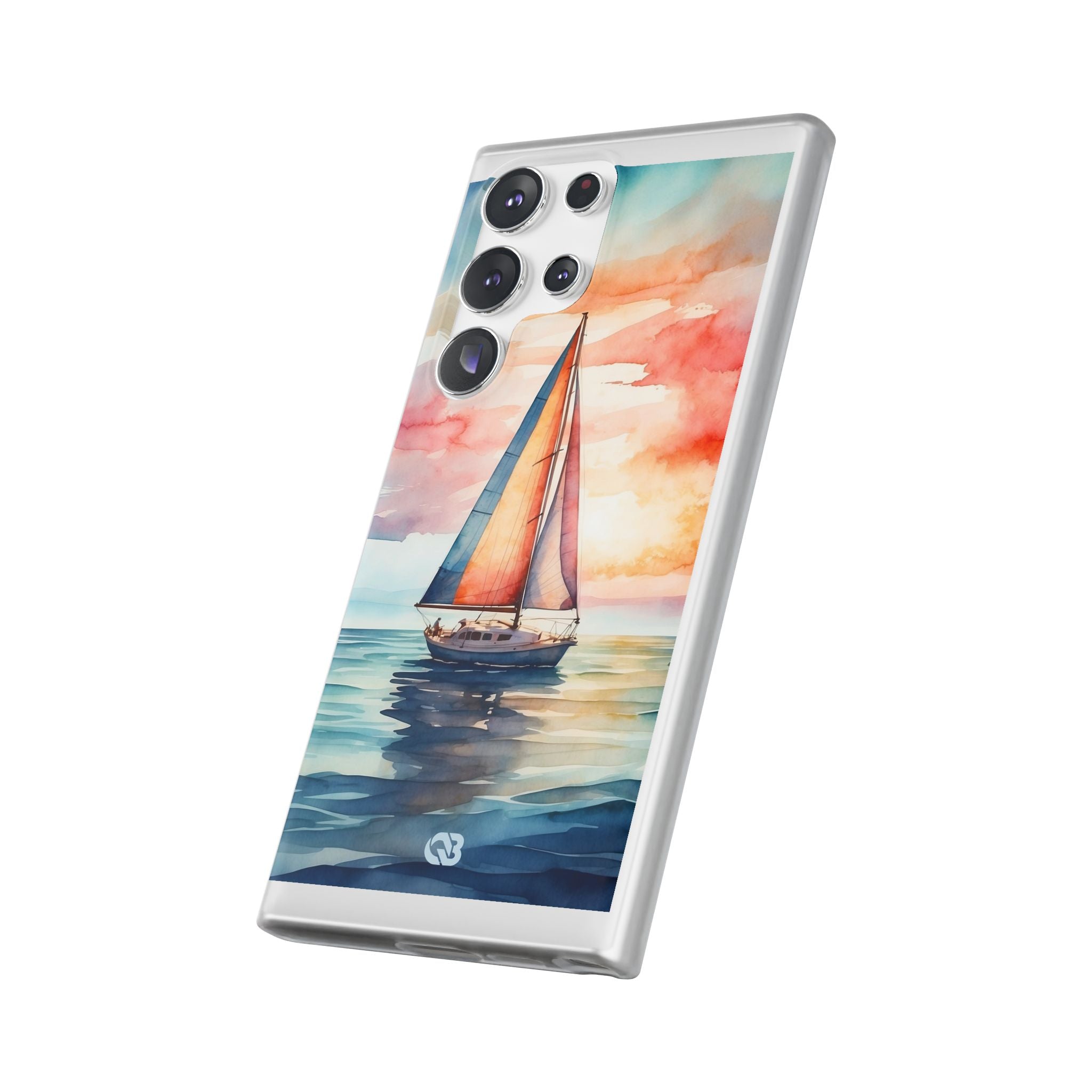 Crimson Horizon Sail · Soft Phone Case for Samsung