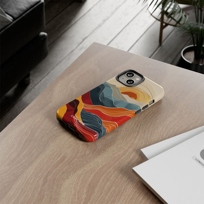 Sunlit Ridges iPhone 14 Hoesje - Tough