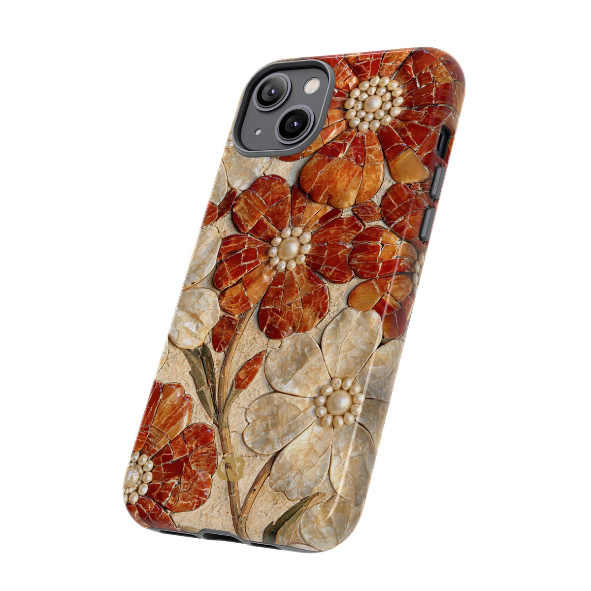 Carnelian Pearl Bloom · Tough Phone Case for iPhone · Orange