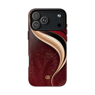 Gilded Crimson Flow · Tough 2.0 Magnetic Phone Case for iPhone · Red