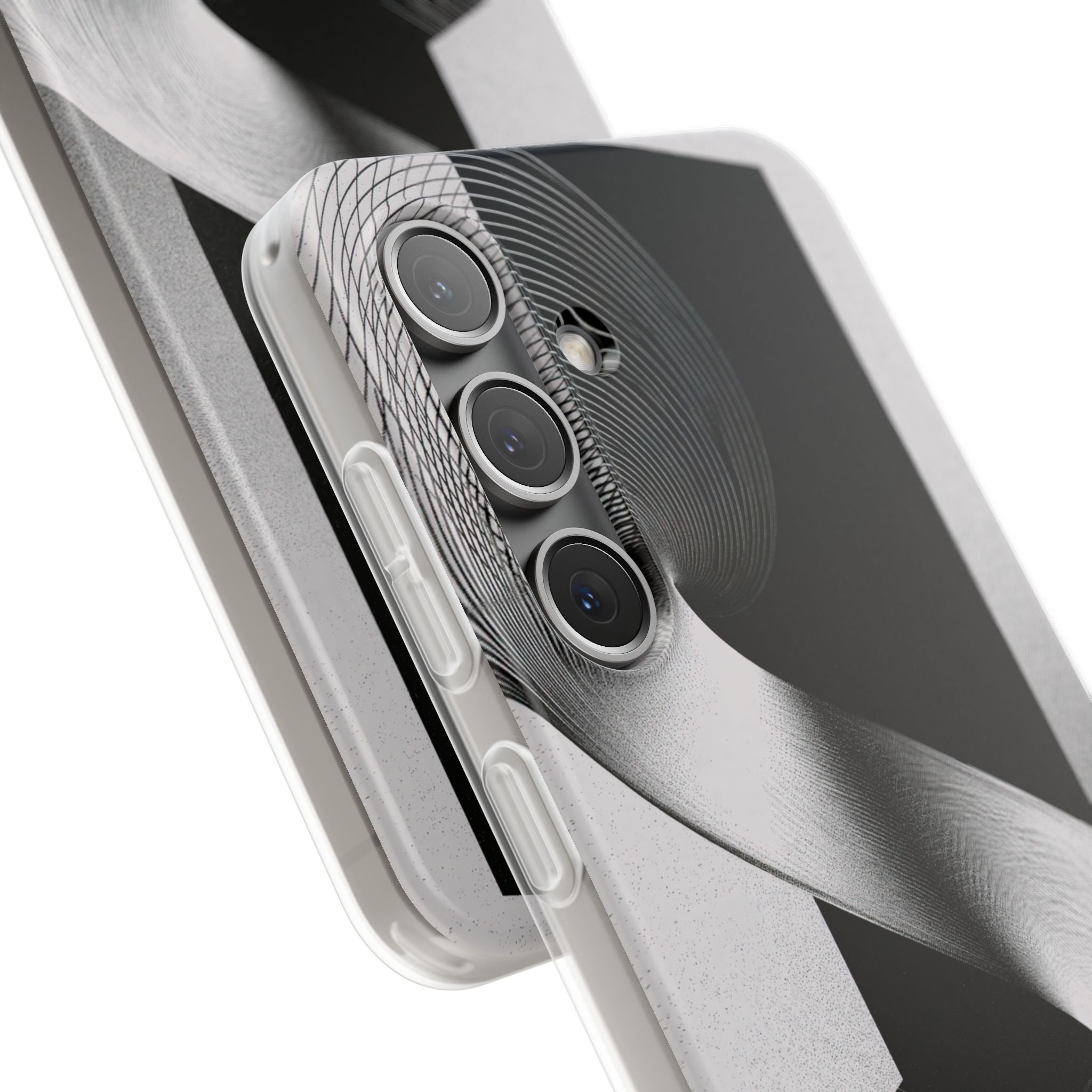 Grey Lite Phone Case for Samsung - Obsidian Moiré Wave