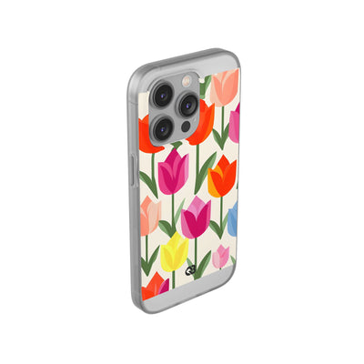 Vibrant Petal Grid · Soft Phone Case for iPhone