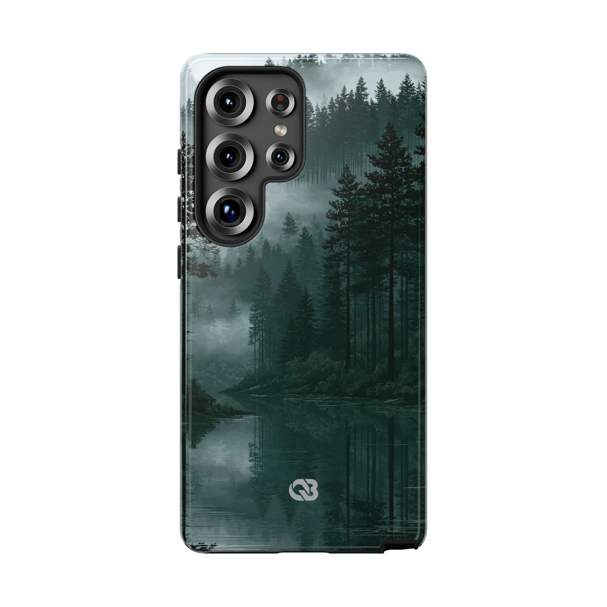 Green Tough Phone Case for Samsung - Misty Evergreen Mirror