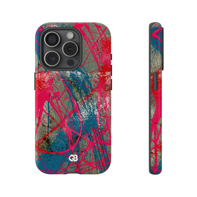 Neon Static Drip · Tough Phone Case for iPhone · Pink
