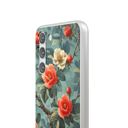 Coral Bloom Samsung S23 Plus Cover - Soft