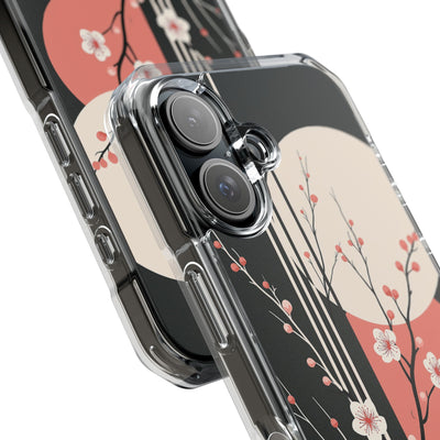 Black Impact MagSafe Phone Case for iPhone - Kyoto Midnight Blossom