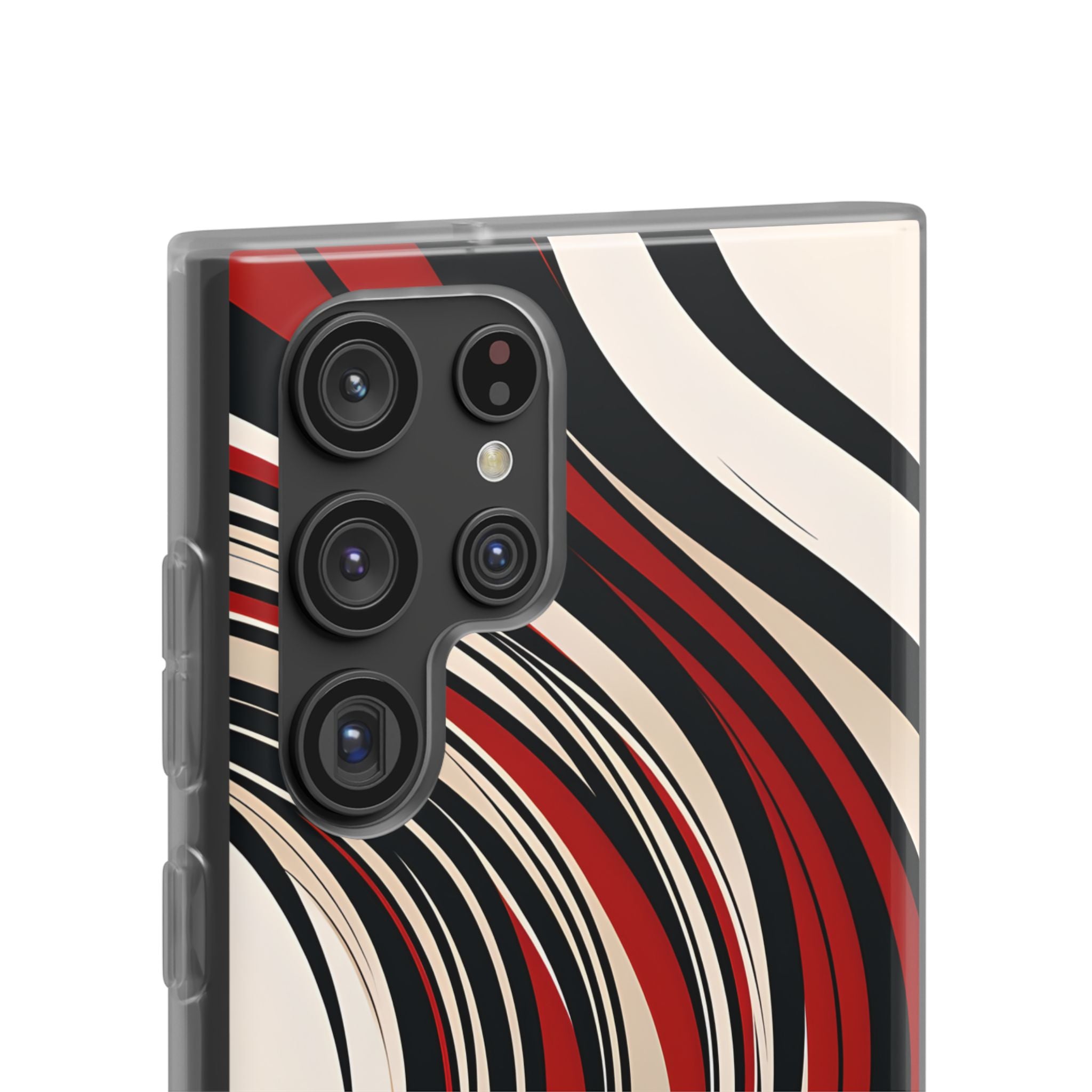 Crimson Flow Waves · Soft Phone Case for Samsung