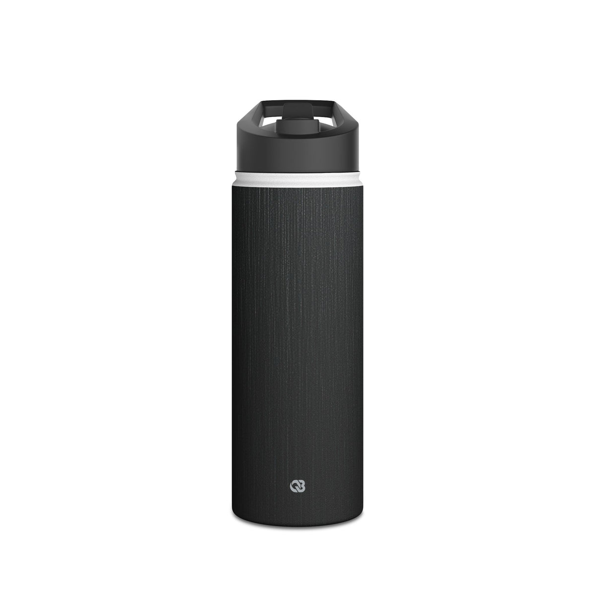 Obsidian Brushed Steel · Insulated Water Bottle · Black