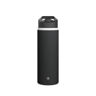 Obsidian Brushed Steel · Insulated Water Bottle · Black