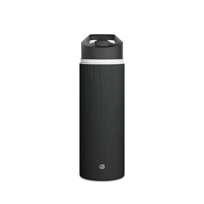 Obsidian Brushed Steel · Insulated Water Bottle · Black