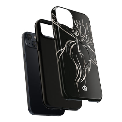 Nordic Moose Contour · Tough 2.0 Magnetic Phone Case for iPhone · Black